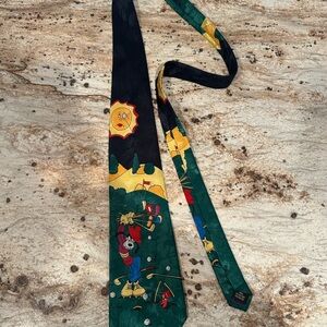 Disney Green and Yellow Cartoon Character Tie